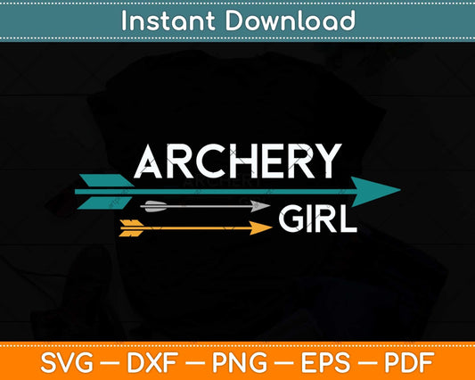 Archery Girl Bow Hunting Svg Png Dxf Digital Cutting File