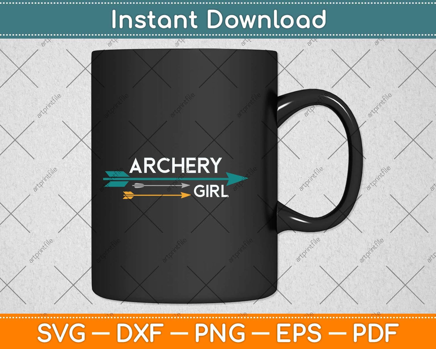 Archery Girl Bow Hunting Svg Png Dxf Digital Cutting File