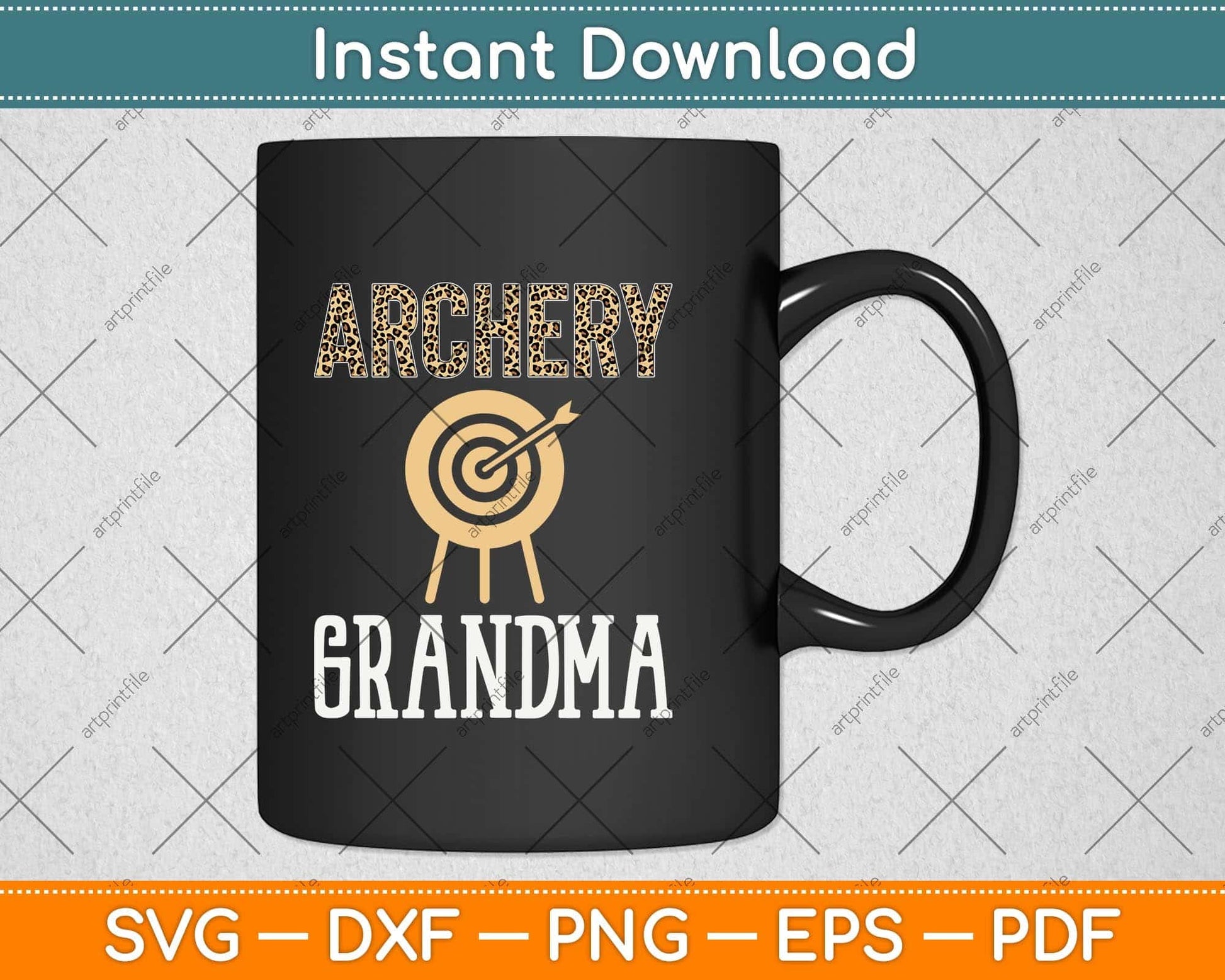 Archery Grandma Arrow Target Svg Png Dxf Digital Cutting File