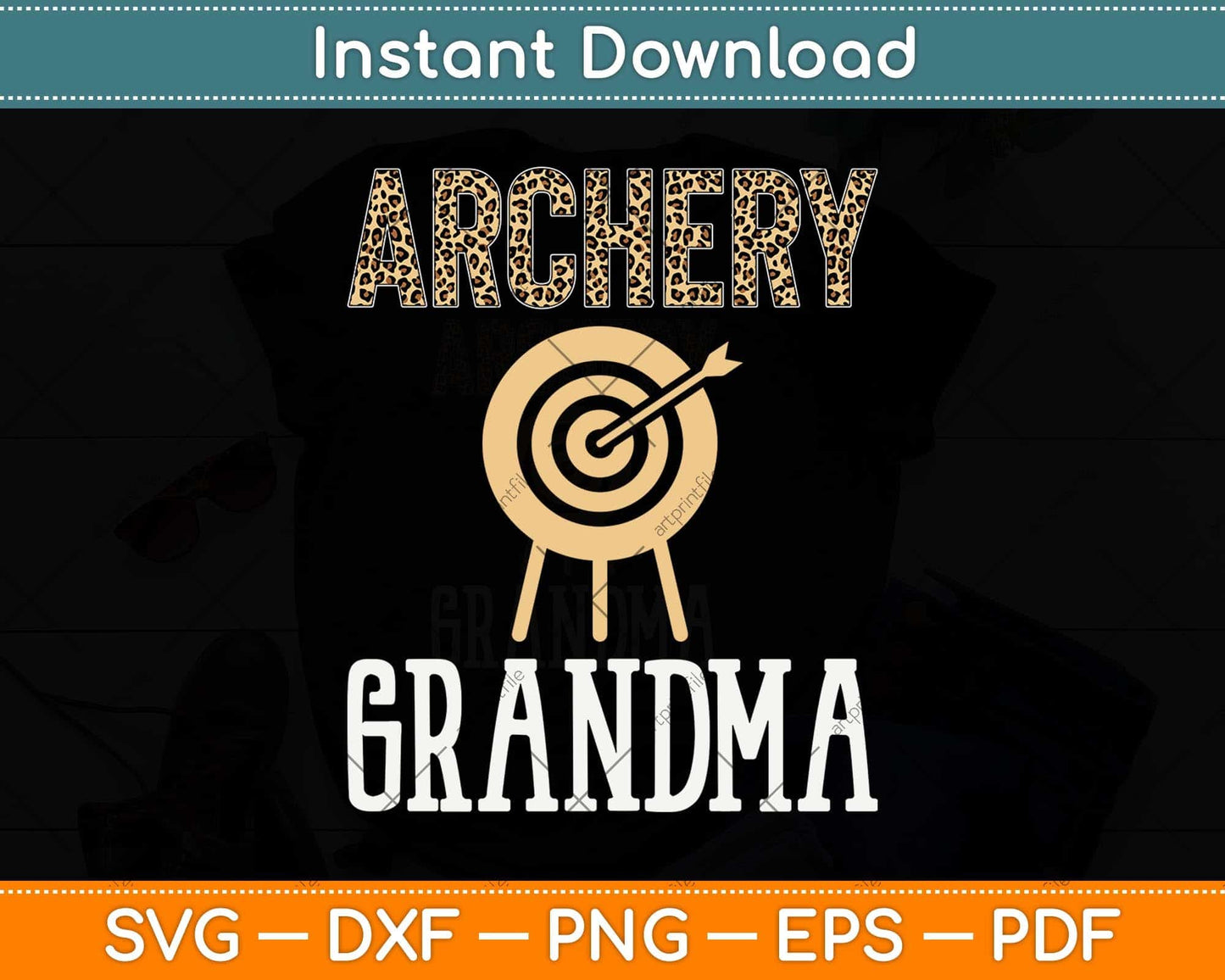 Archery Grandma Arrow Target Svg Png Dxf Digital Cutting File