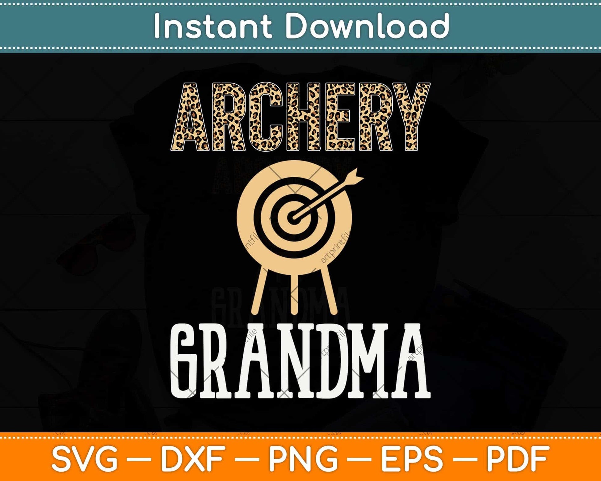 Archery Grandma Arrow Target Svg Png Dxf Digital Cutting File