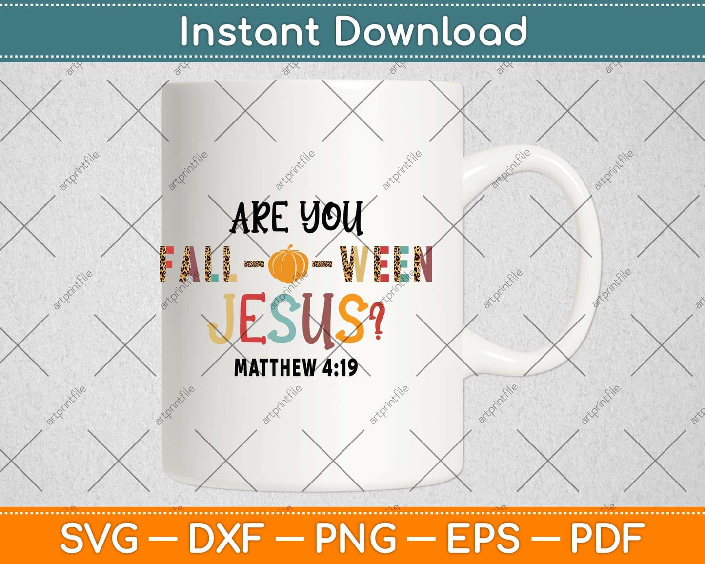 Are You Fall-O-Ween Jesus Halloween Christian Pumpkin Svg Png Dxf Digital Cutting File