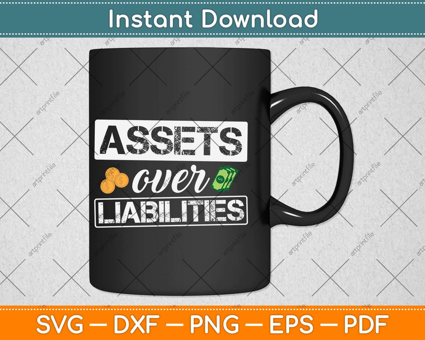 Assets Over Liabilities Accountant Svg Png Dxf Digital Cutting File