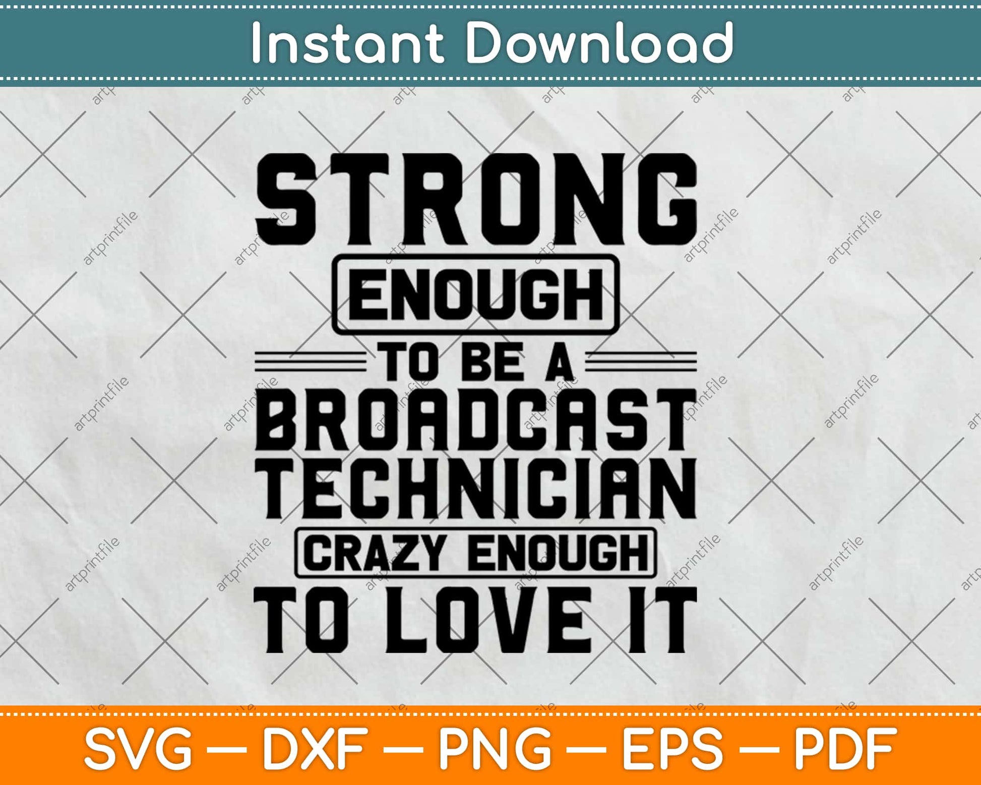 Audio Engineer Crazy Enough To Be A Broadcast Technician Svg Png Dxf Cutting File