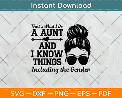 Auntie Keeper of the Gender Reveal Party Ideas Distressed Svg Png Dxf Digital Cutting File