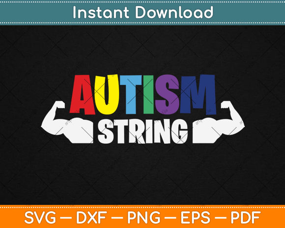 Autism Strong Autism Awareness Svg Design Cricut Printable Cutting Files