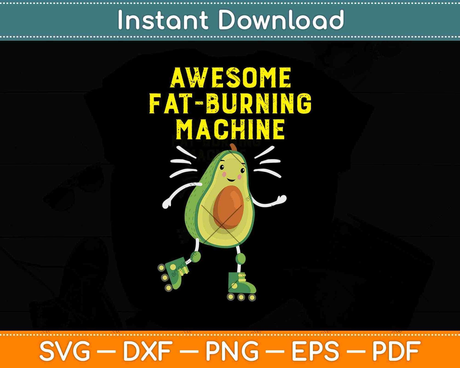 Awesome Fat Burning Machine Avocado Ketosis Keto Diet Svg Design