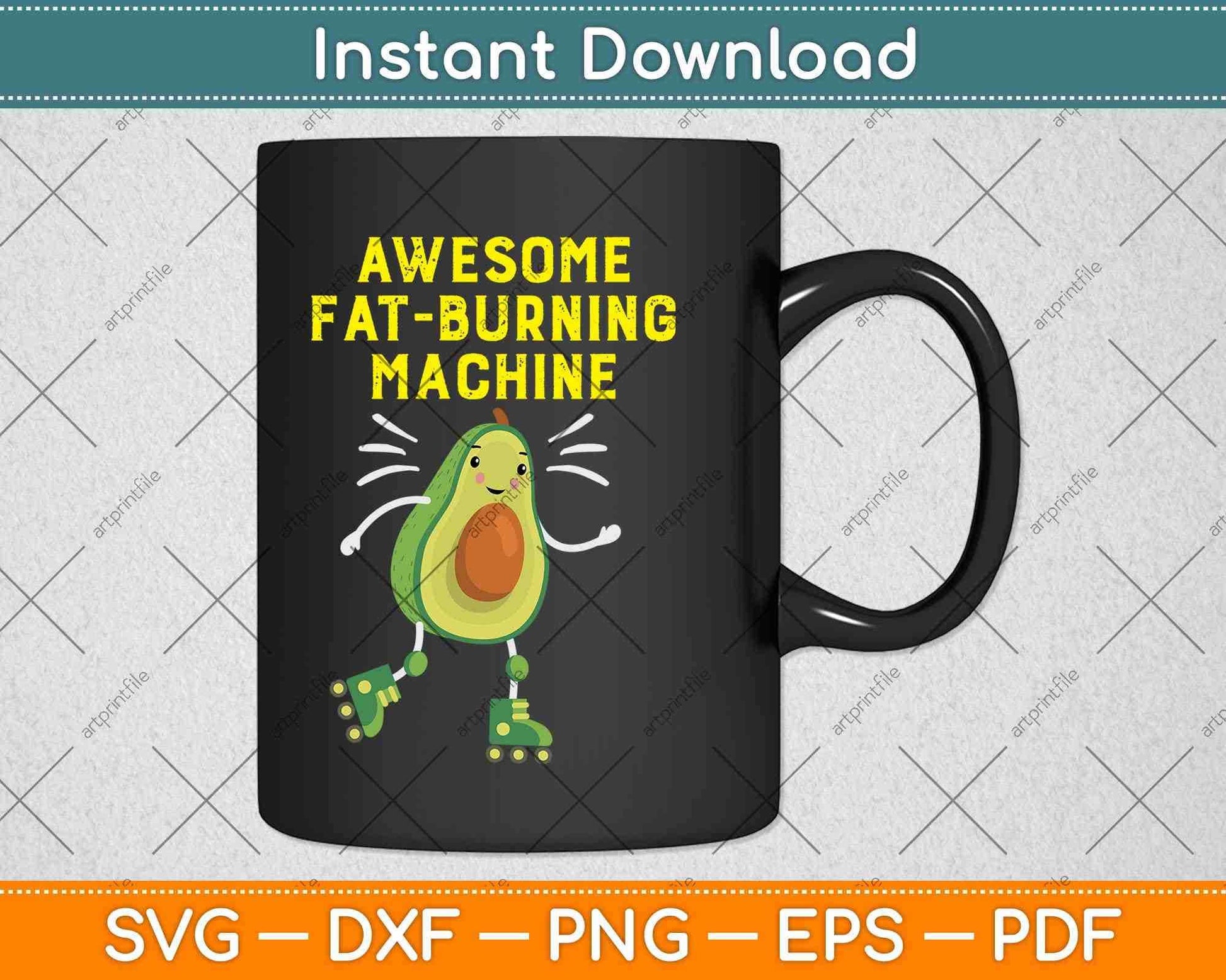 Awesome Fat Burning Machine Avocado Ketosis Keto Diet Svg Design
