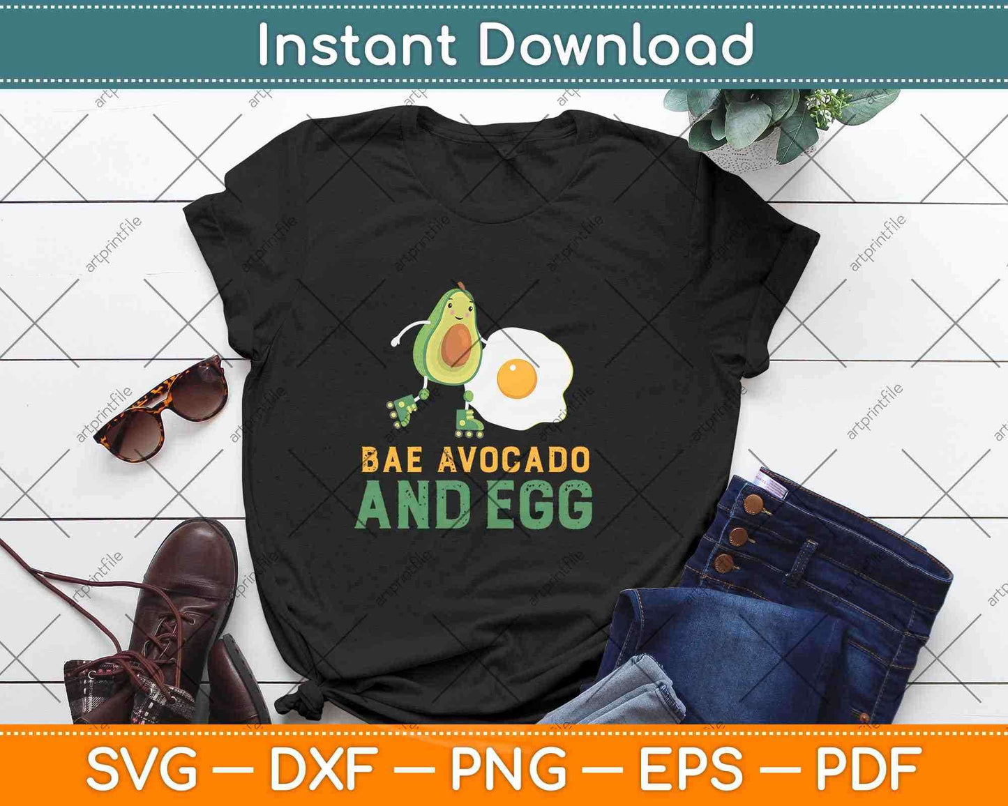 Bae Avocado And Egg Food Pun Keto Diet Svg Design Cricut Printable Cutting Files