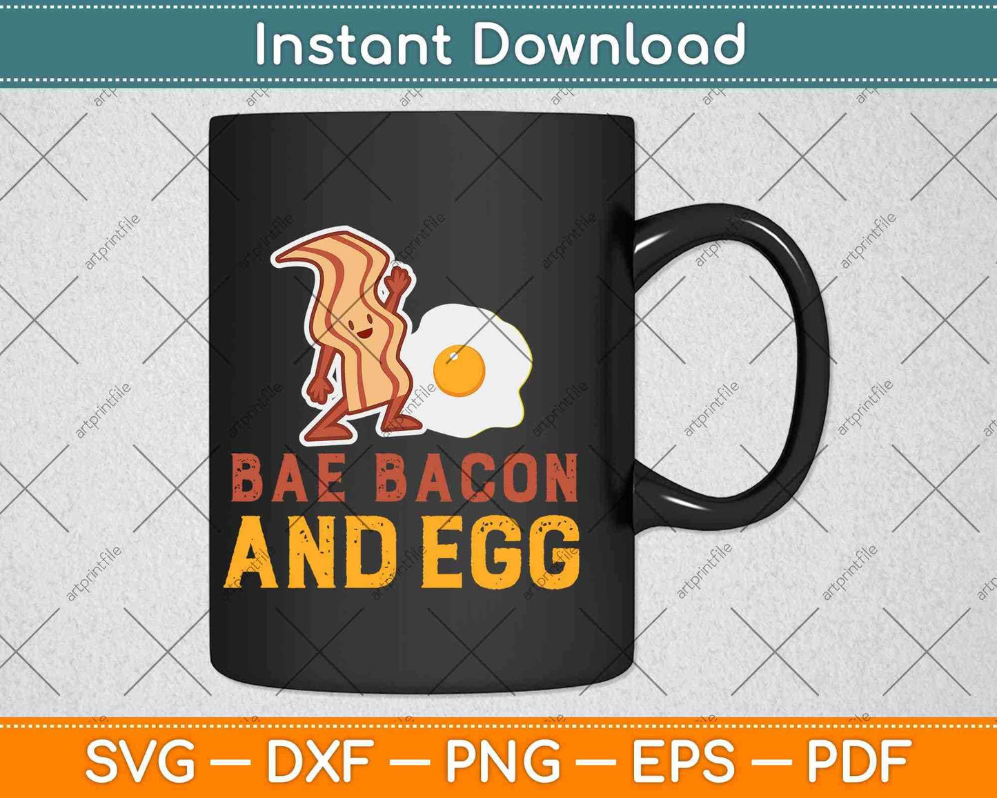Bae Bacon And Egg Food Pun Keto Diet Svg Design Cricut Printable Cutting Files