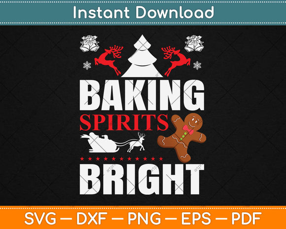 Baking Spirits Bright Svg Design Cricut Printable Cutting Files