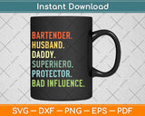 Bartender Husband Daddy Superhero Protector DAD Svg Png Dxf Digital Cutting File