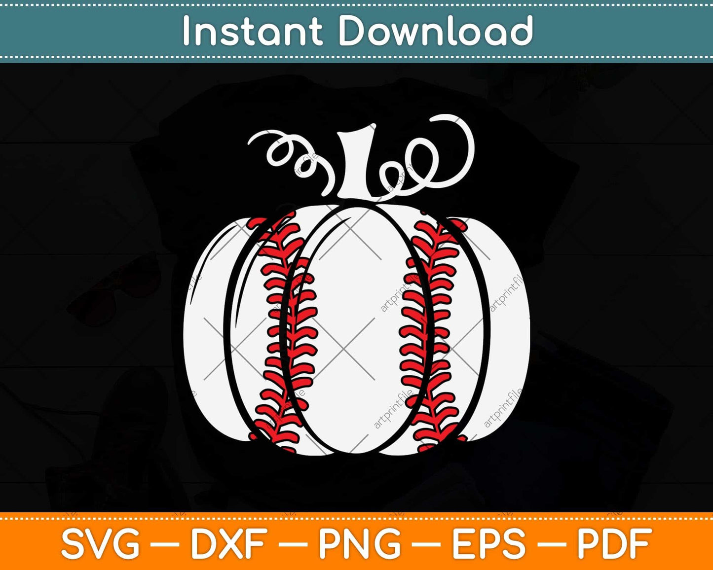 Baseball Face Scary Pumpkin Vintage Costume Halloween Svg Png Dxf Digital Cutting File