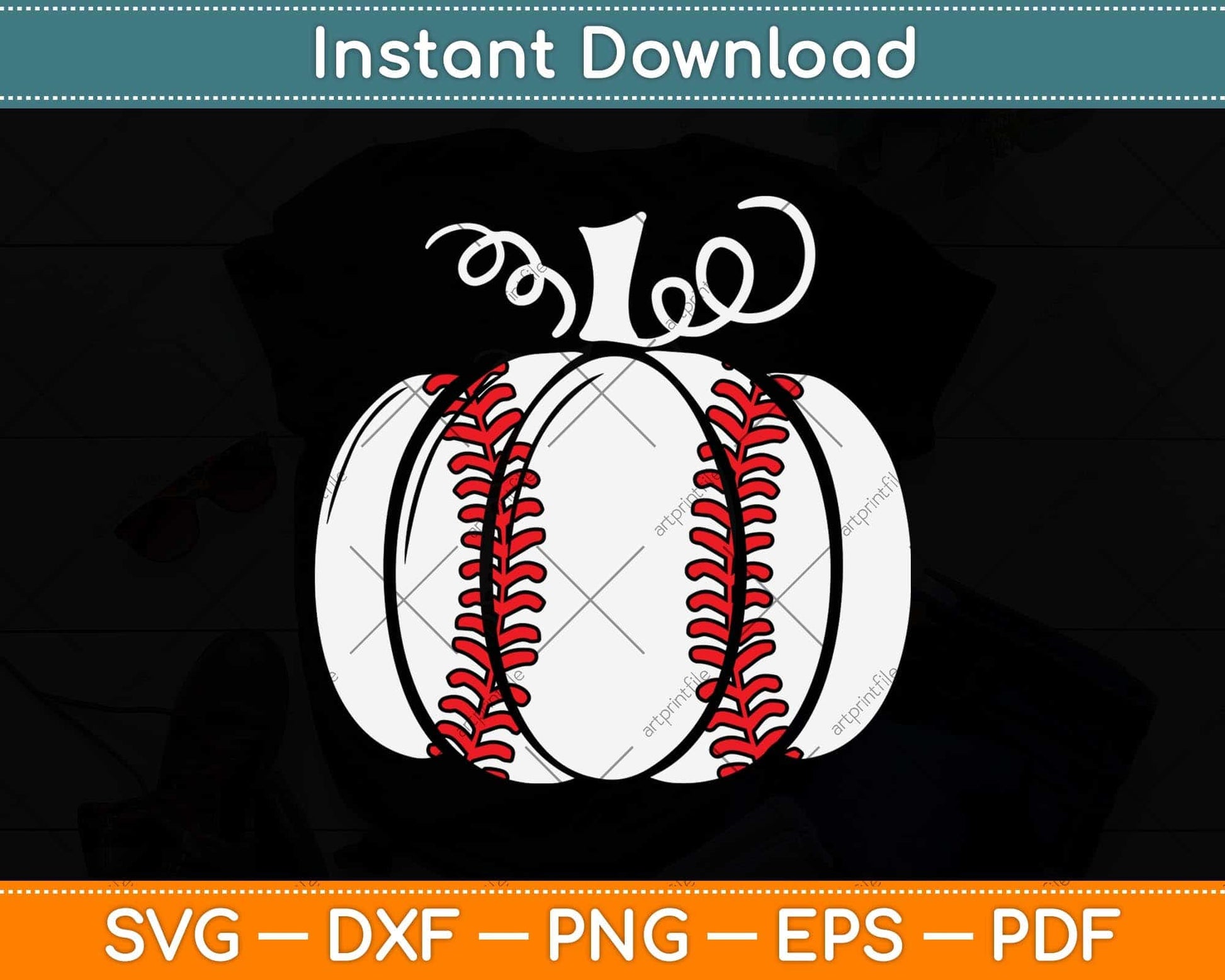 Baseball Face Scary Pumpkin Vintage Costume Halloween Svg Png Dxf Digital Cutting File
