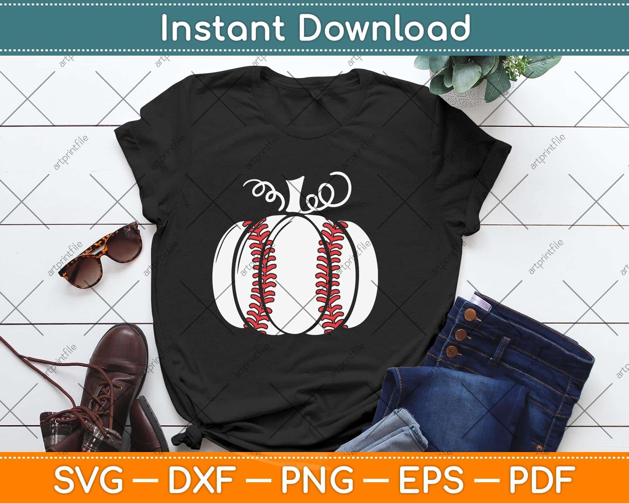 Baseball Player Scary Pumpkin Vintage Costume Halloween T Shirt