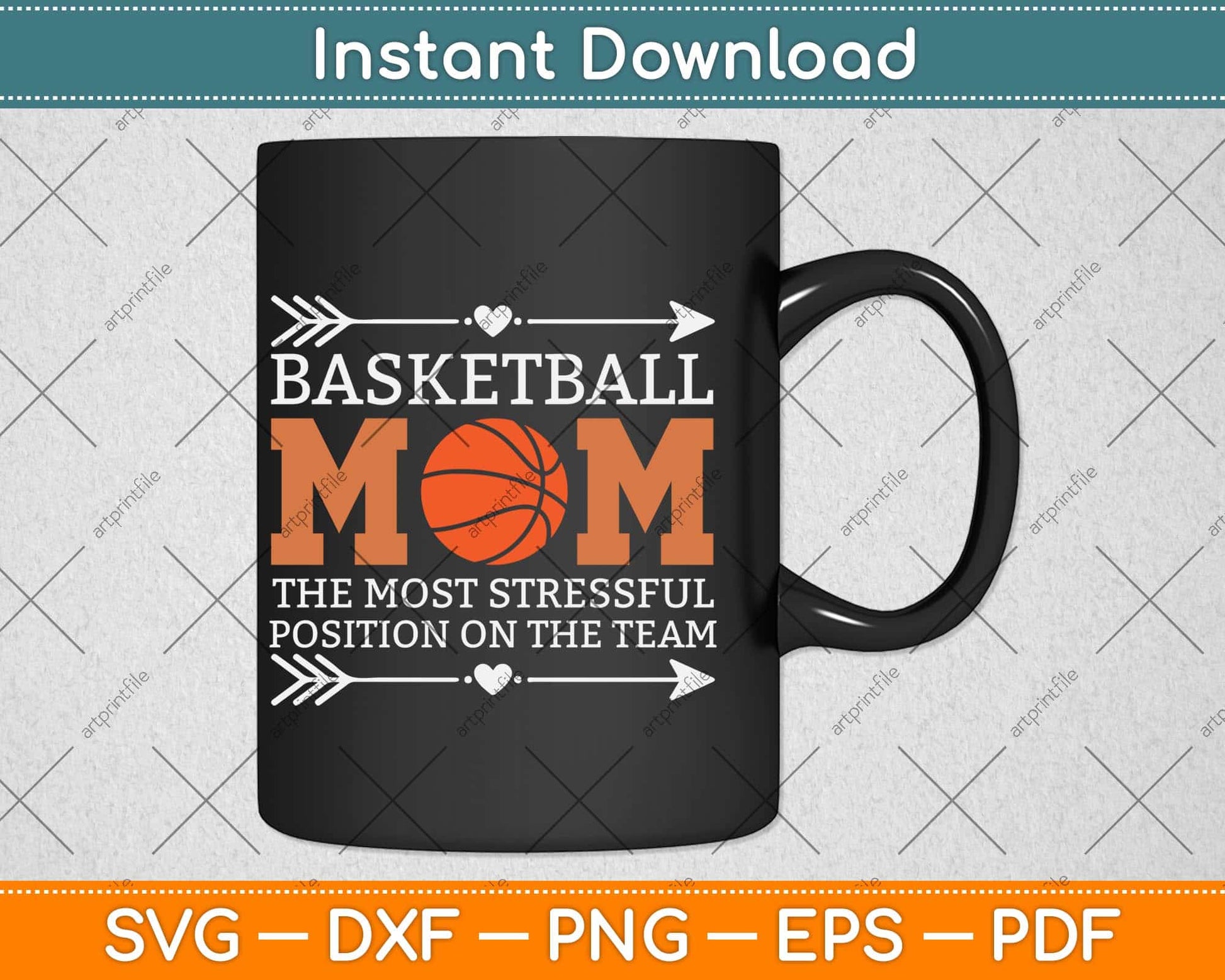 Basketball Mom The Most Stressful Position On The Team Svg Design