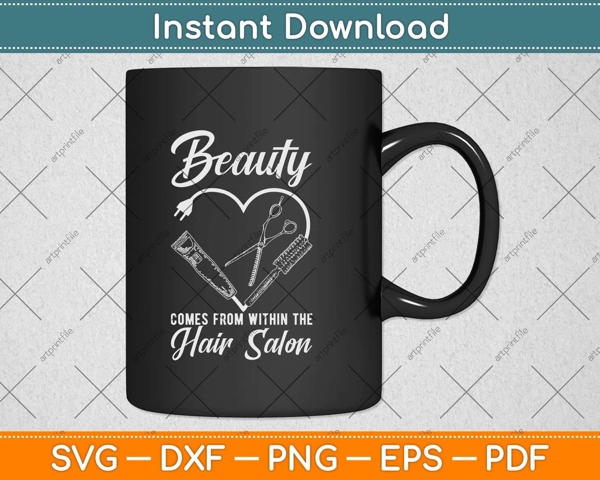 Beauty Hairdresser Stylist Comes From Within The Hair Salon Svg Png Dxf Cutting File