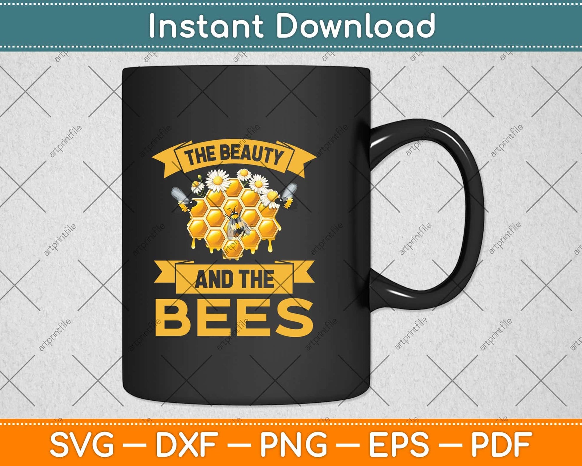 Beekeeper The Beauty And The Bees Svg Png Dxf Digital Cutting File