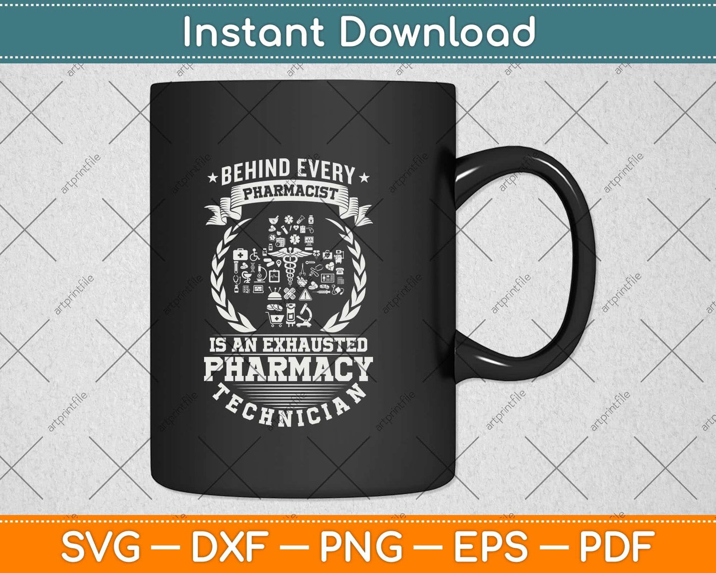Behind Every Pharmacist Is An Exhausted Pharmacy Svg Png Dxf Digital Cutting File