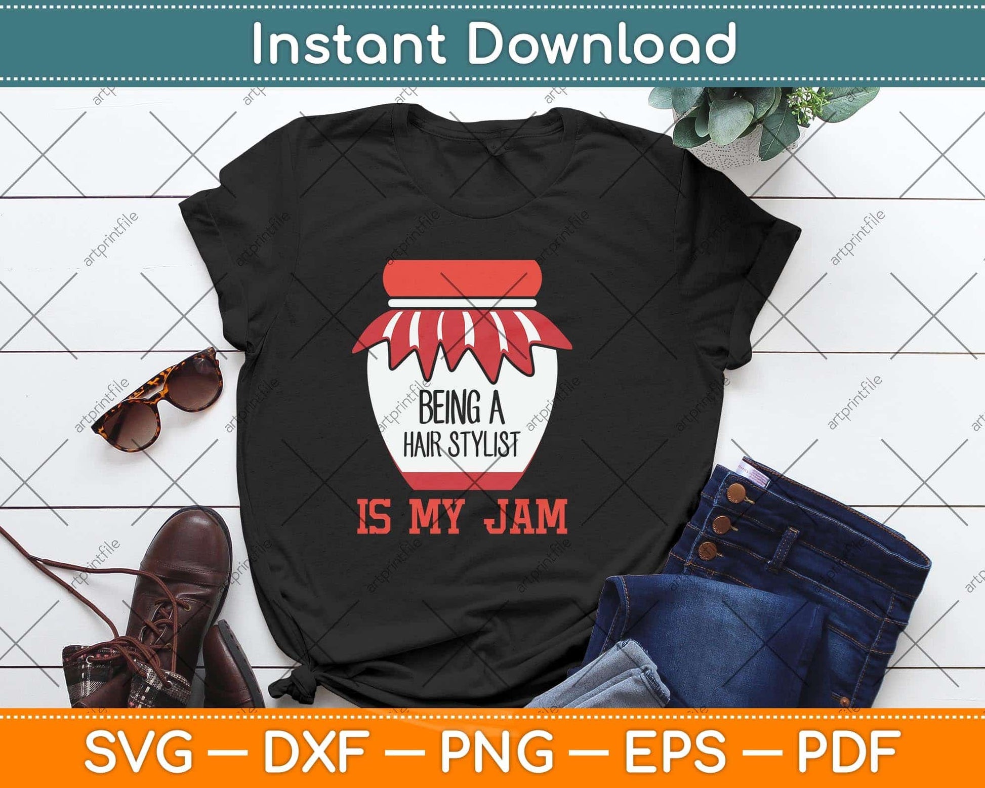 Being A Hair Stylist Is My Jam Fun Hairstylist Svg Png Dxf Digital Cutting File