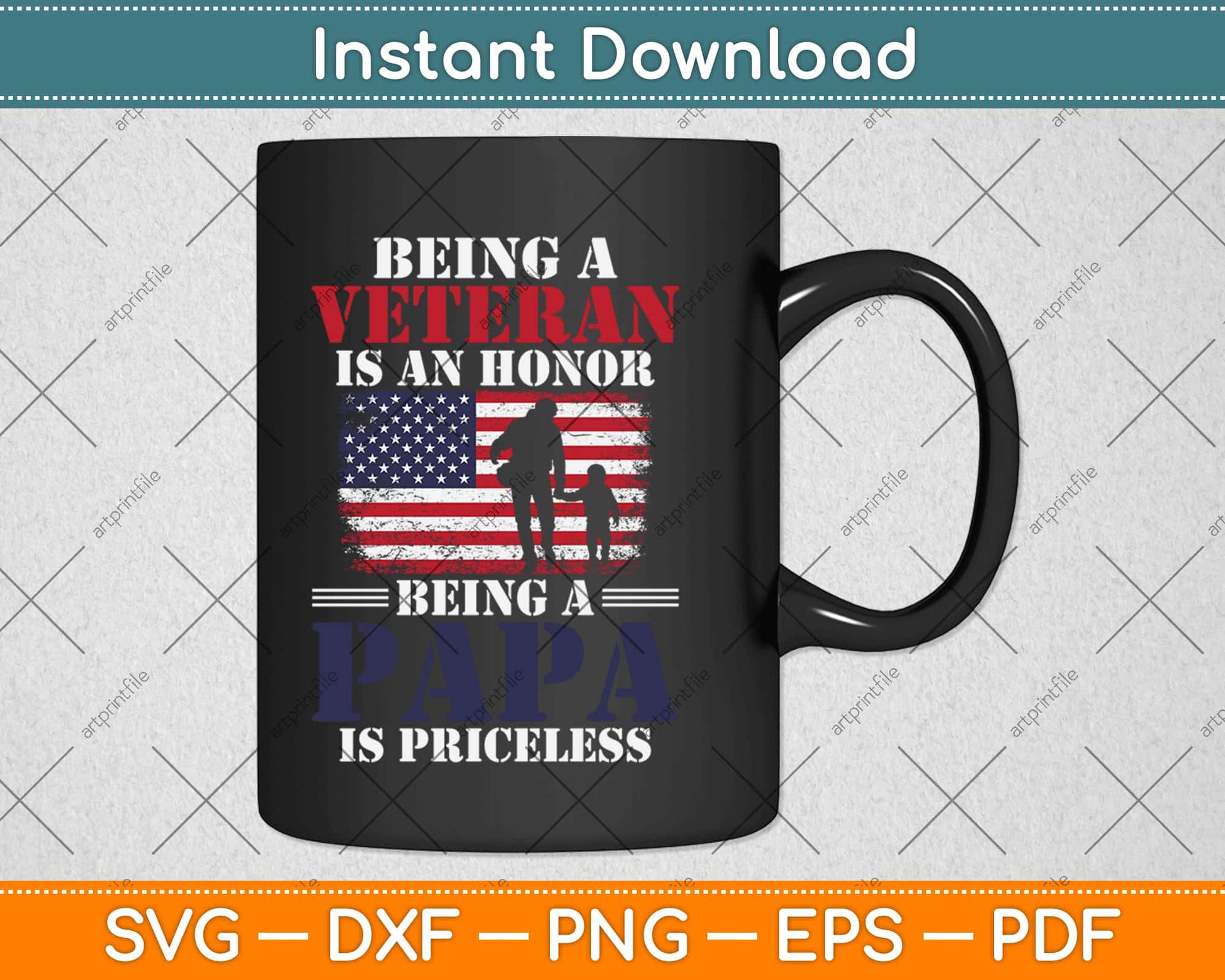 Being A Papa Is Priceless Best Gift Veterans Day Svg Design Cricut Cutting Files