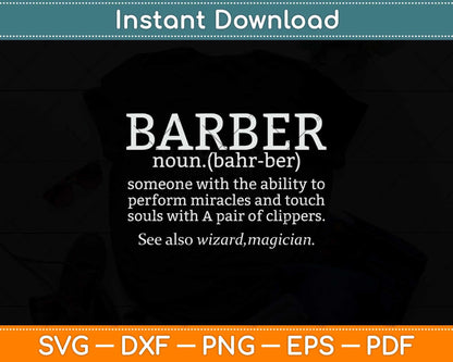 Best Barber Definition Ever Funny Gift Barbershop Svg Png Dxf Digital Cutting File