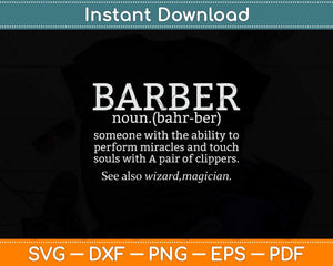 Best Barber Definition Ever Funny Gift Barbershop Svg Png Dxf Digital Cutting File