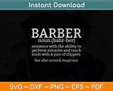 Best Barber Definition Ever Funny Gift Barbershop Svg Png Dxf Digital Cutting File