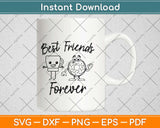 Best Friends Forever Donut & Coffee Svg Design Cricut Printable Cutting Files