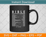 Bible Emergency Hotline Numbers Cool Christian Svg Png Dxf Digital Cutting File