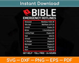 Bible Emergency Numbers - Funny Christian Bible and Jesus Svg Png Dxf Cutting File