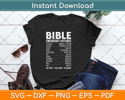 Bible Emergency Numbers Funny Hotline Christian Svg Png Dxf Digital Cutting File