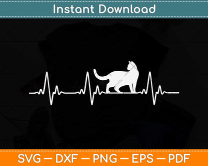 Big Cat Heartbeat Crazy Lady Love Rescue Ladies Svg Png Dxf Digital Cutting File
