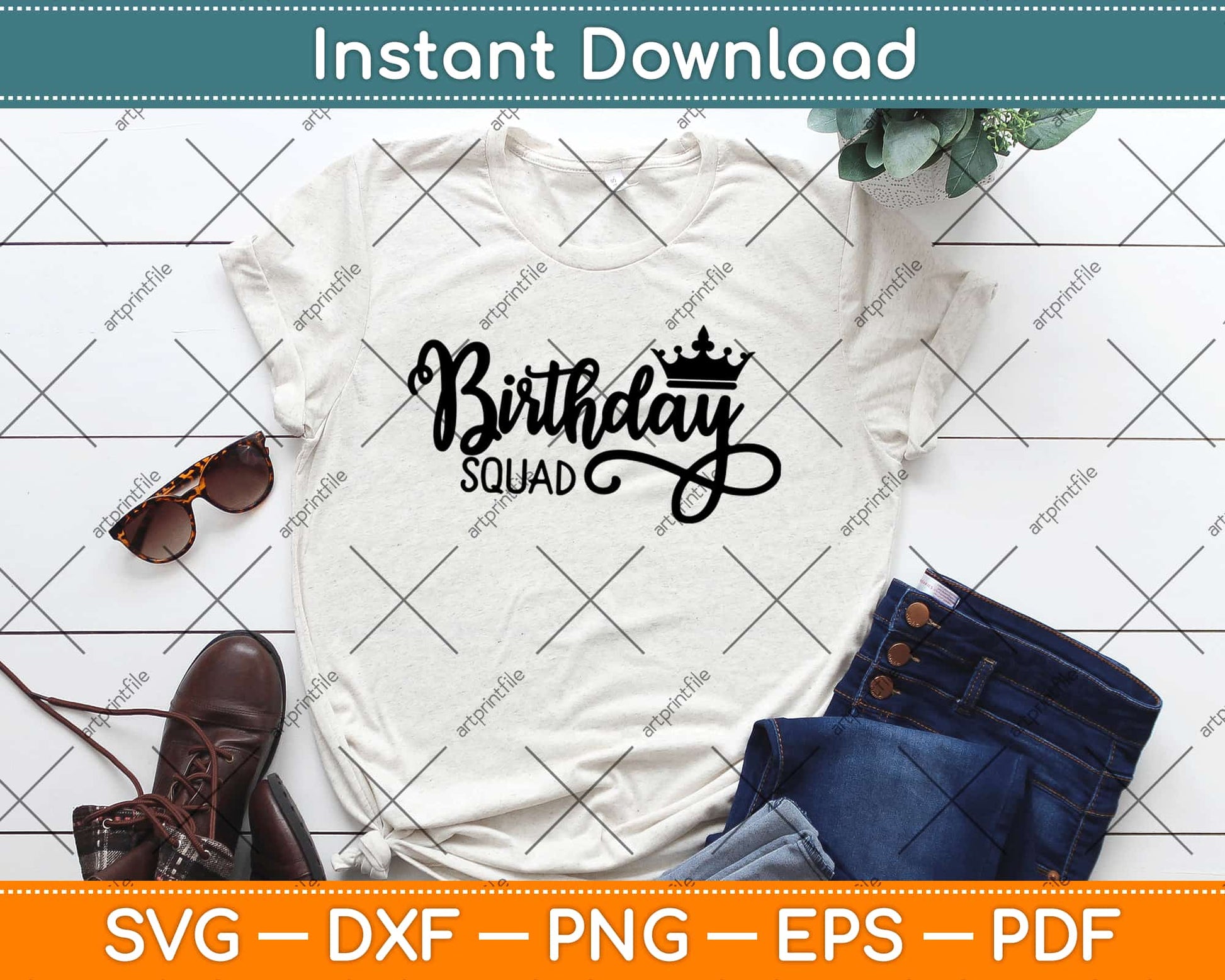 Birthday Squad Svg Design Cricut Printable Cutting Files