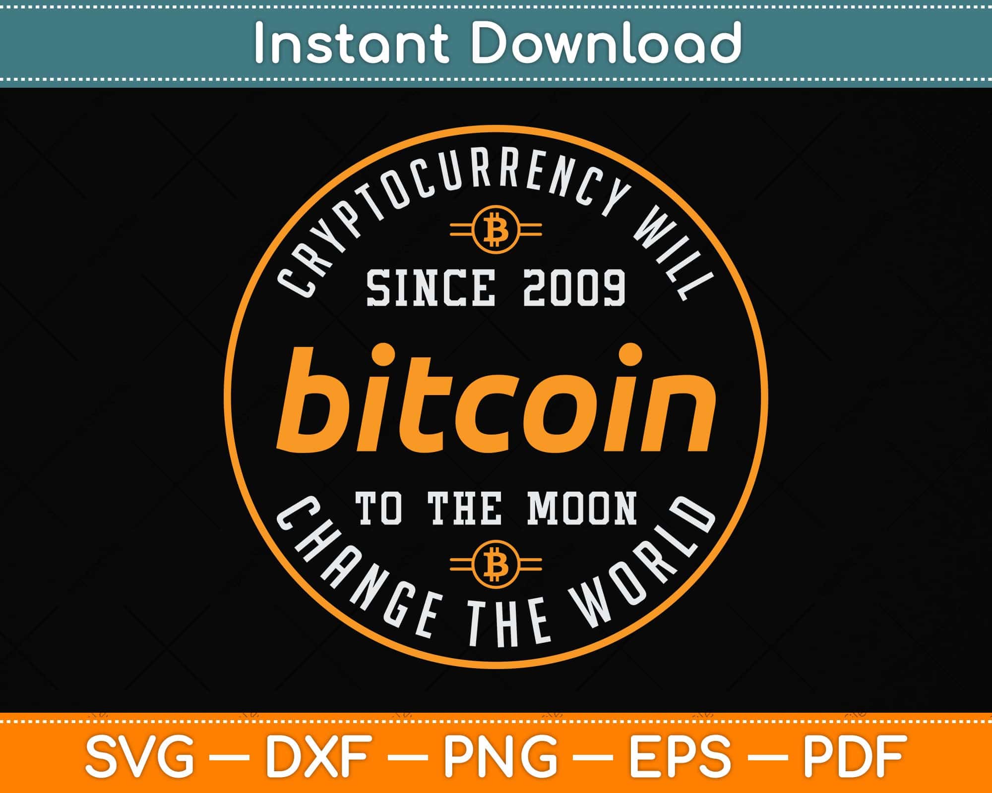 Bitcoin - BTC Vintage Distressed Logo Cryptocurrency Svg Cutting File ...