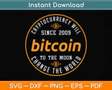 Bitcoin - BTC Vintage Distressed Logo Cryptocurrency Svg Png Dxf Digital Cutting File