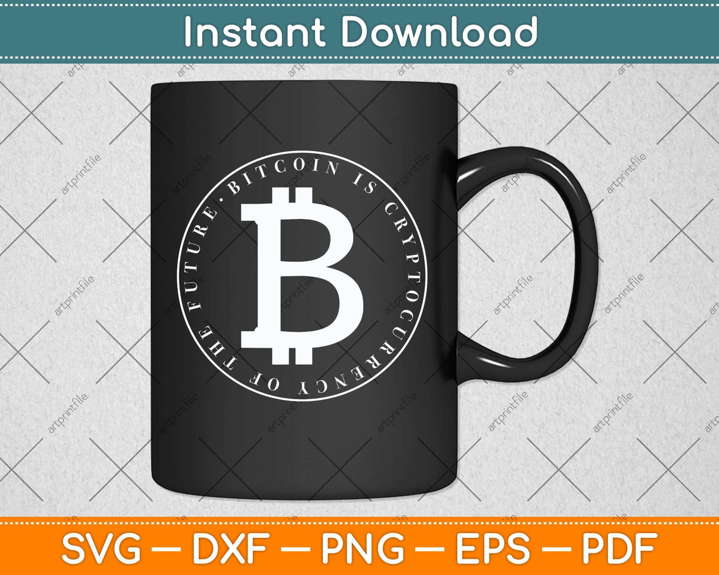 Bitcoin Cryptocurrency Of The Future Digital Money Svg Png Dxf Digital Cutting File