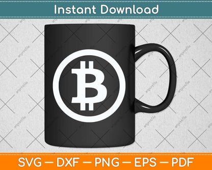 Bitcoin Logo BTC Crypto Currency Traders Blockchain Miners Svg Png Dxf Cutting File