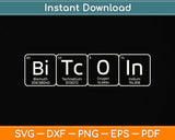 Bitcoin Periodic Table Cryptocurrency Svg Png Dxf Digital Cutting File