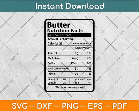 Bitter Nutrition Facts Svg Png Dxf Digital Cutting File