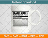 Black Queen Nutrition Facts Svg Design Cricut Printable Cutting Files