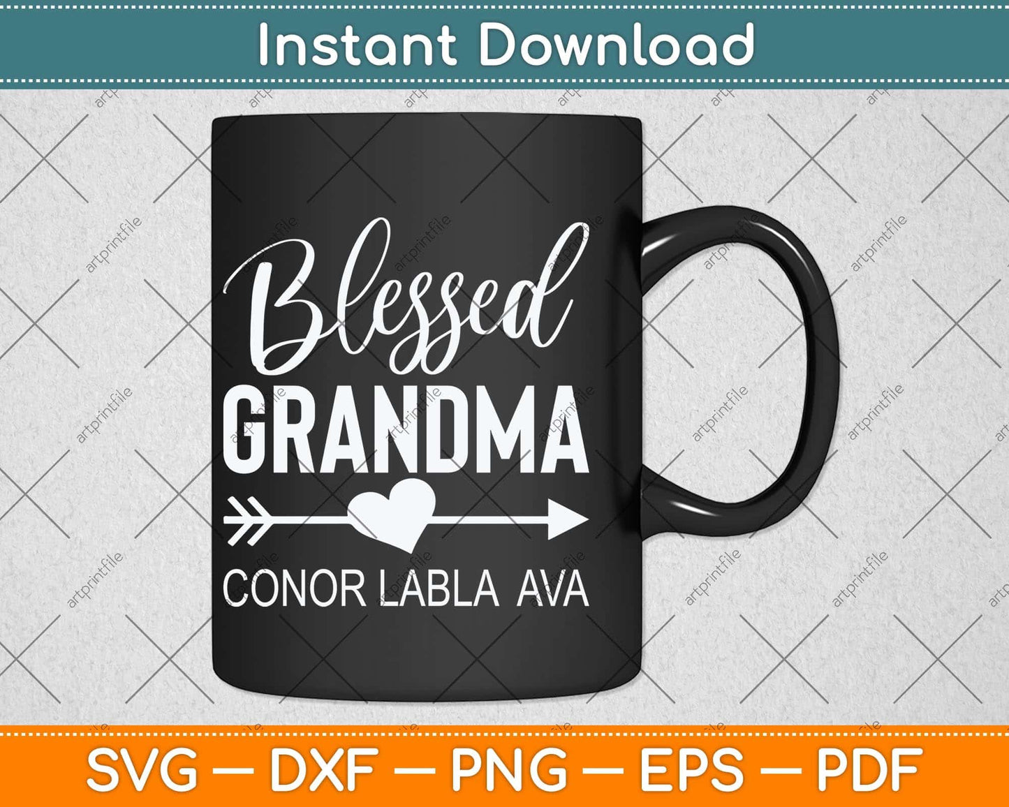 Blessed Grandma Conor Labla Ava Svg Png Dxf Digital Cutting File