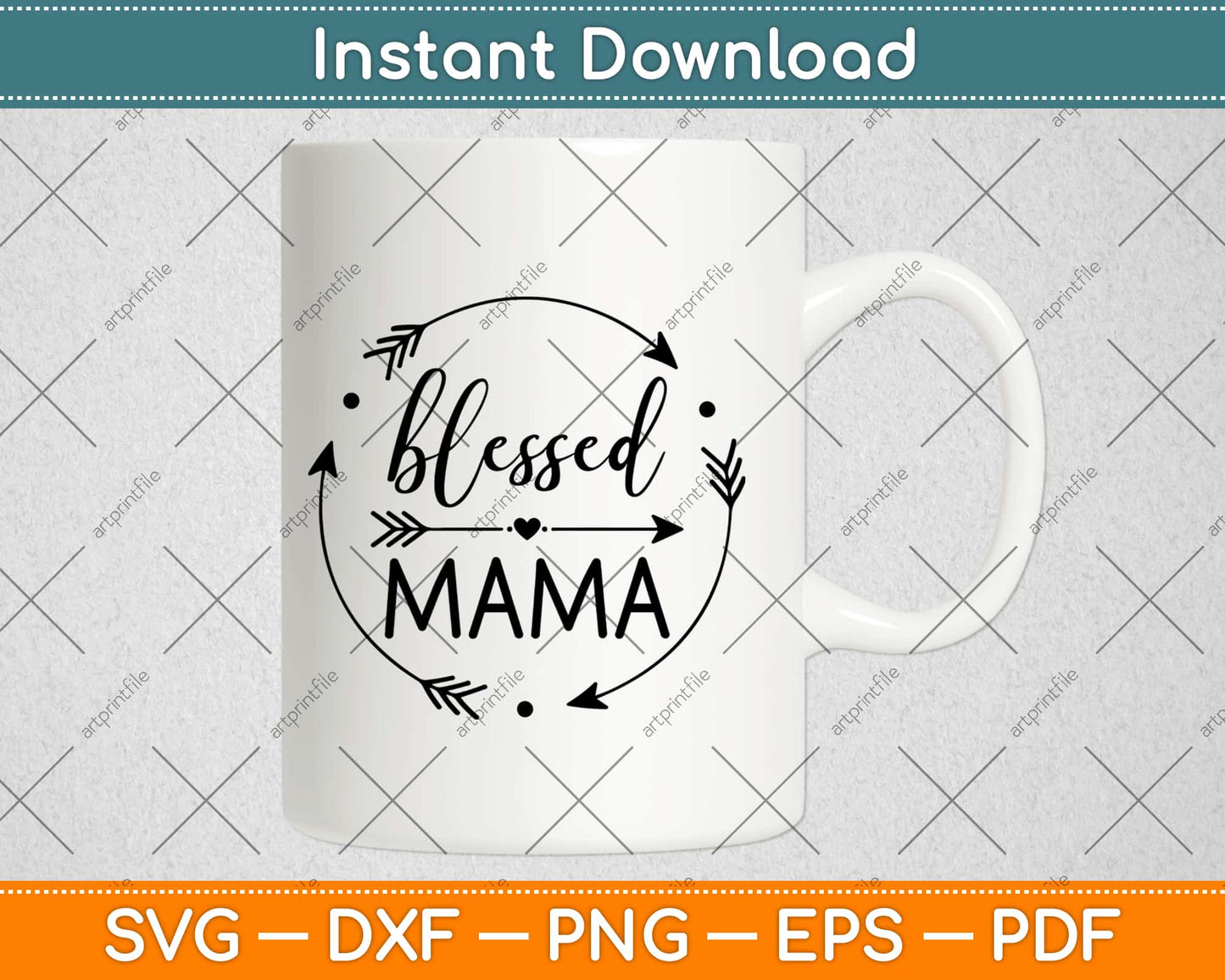 Blessed Mama Svg Design Cricut Printable Cutting Files