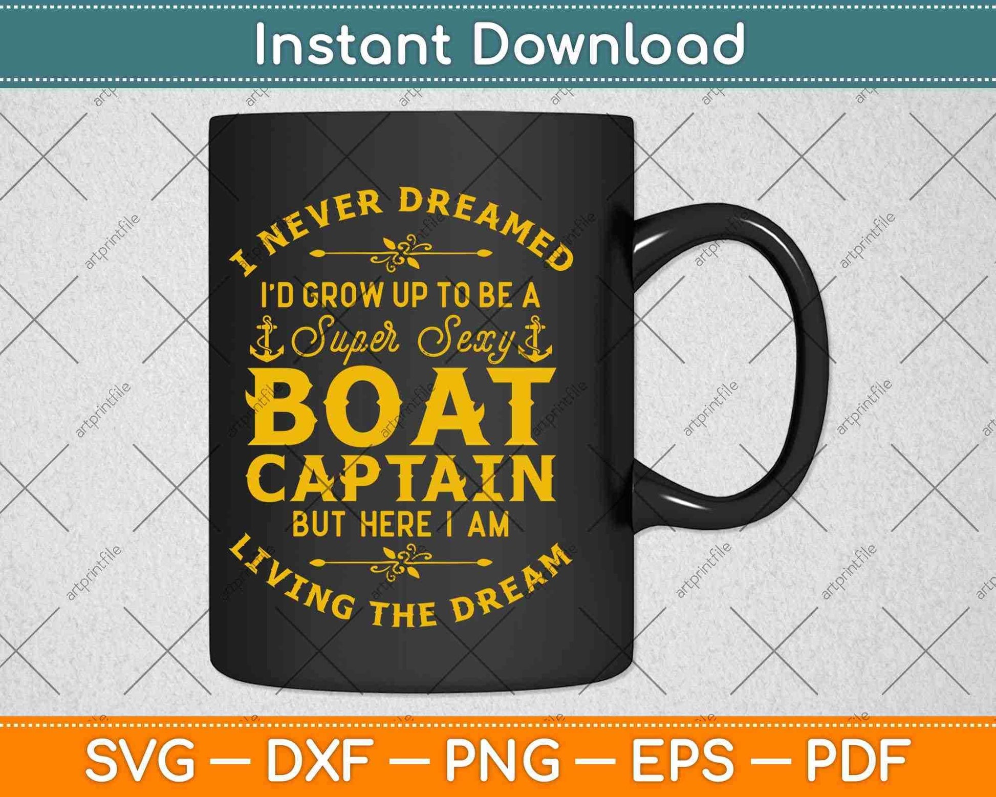 Boat Captain Boating Boat Owner Boat Lover Svg Png Dxf Digital Cutting File