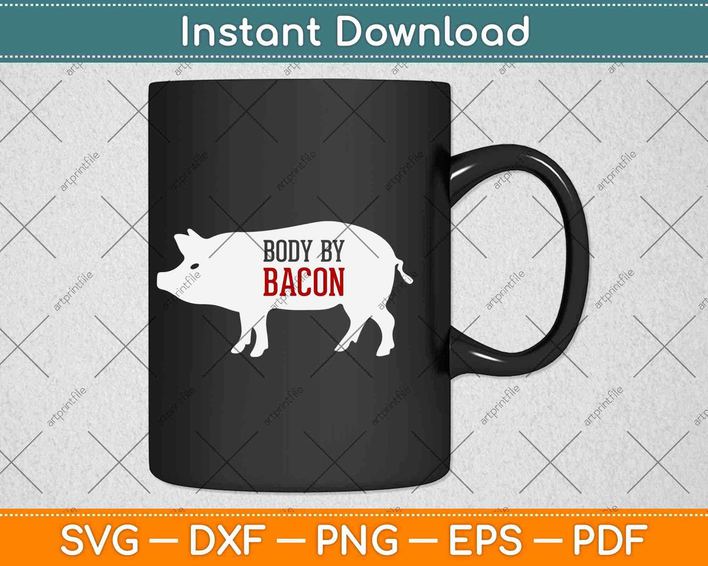 Body By Bacon Low Carb High Fat Ketogenic Diet Svg Design
