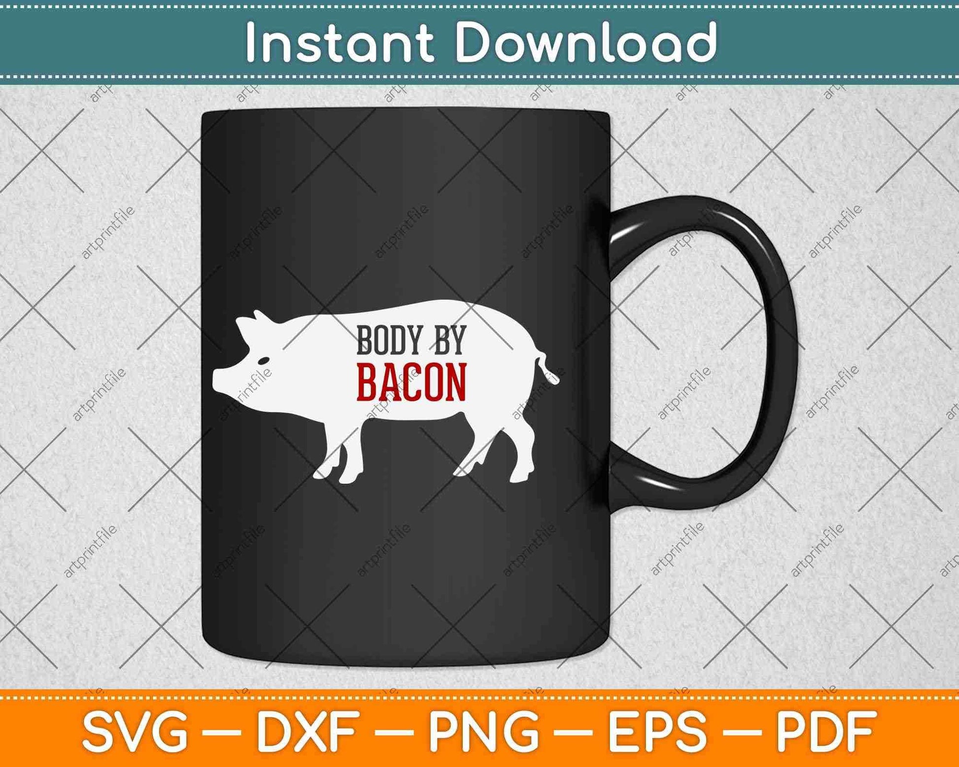 Body By Bacon Low Carb High Fat Ketogenic Diet Svg Design