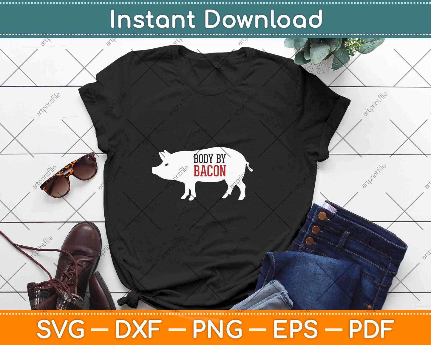 Body By Bacon Low Carb High Fat Ketogenic Diet Svg Design