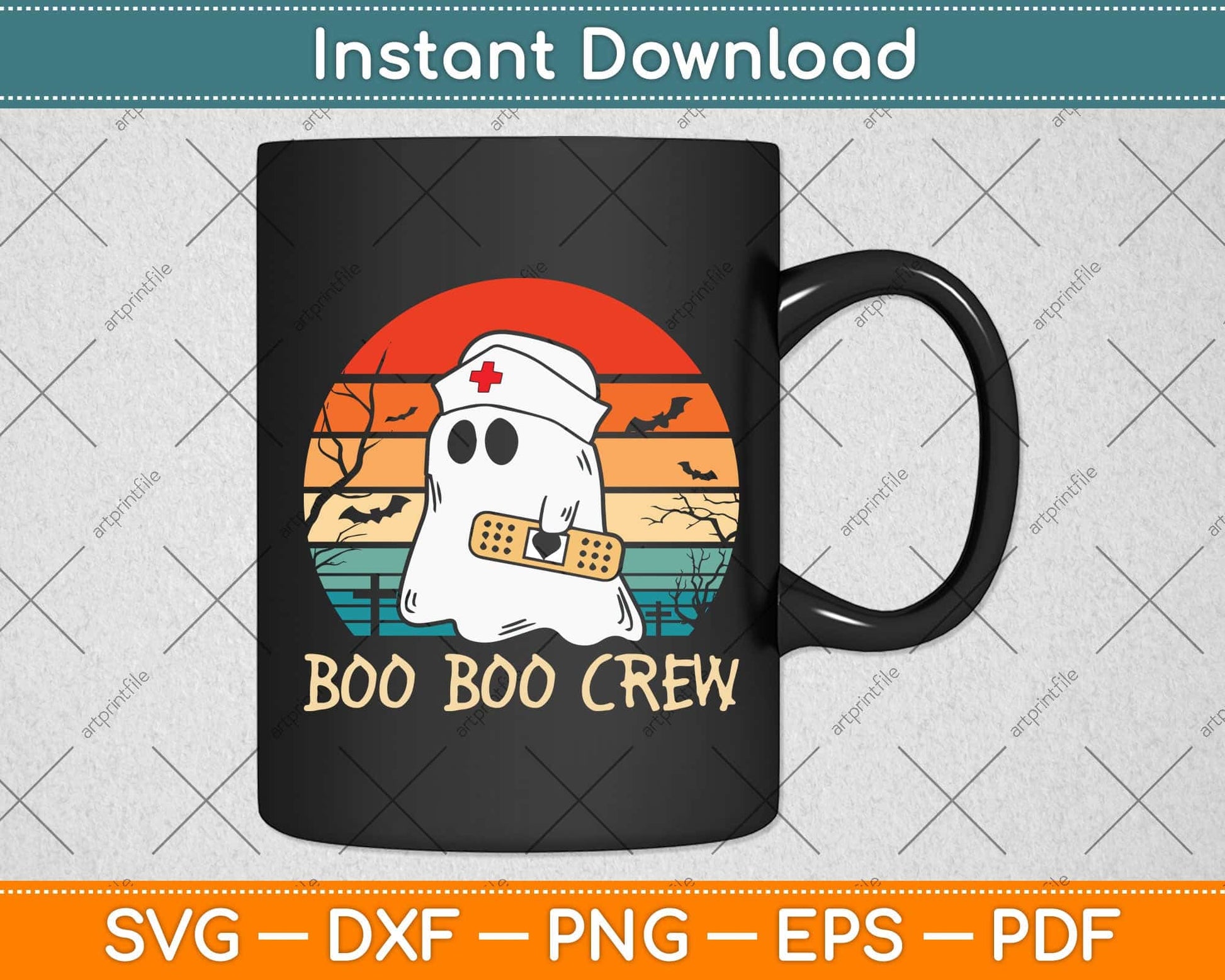 Boo Boo Crew Nurse Halloween Svg Png Dxf Digital Cutting File