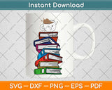 Books & Coffee English Teacher Book Lover Svg Design Cricut Printable Cutting Files