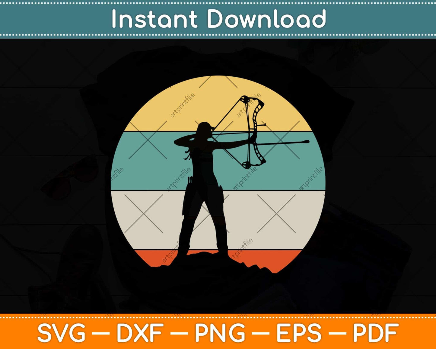 Bow Hunting Archery Svg Png Dxf Digital Cutting File
